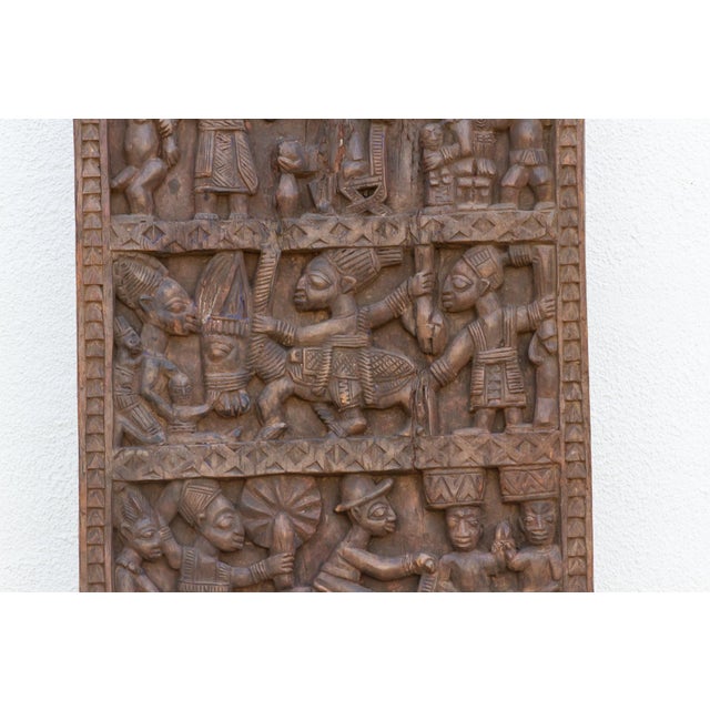 Early 20th Century Exceptional Beautifully Carved Tall Yoruba Door For Sale - Image 5 of 8
