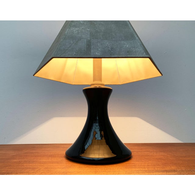 German Glass and Faux Cork Floor or Table Lamp by Ingo Maurer for M Design, 1960s For Sale - Image 9 of 18