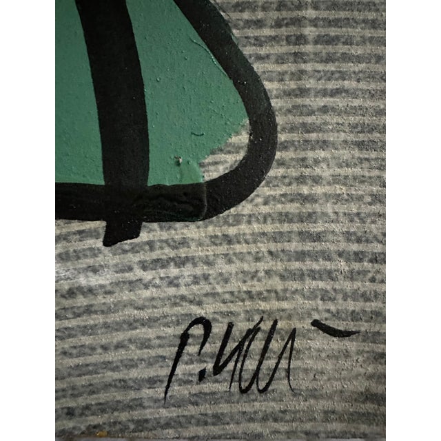 Abstract Rare Mirovian Inspired Abstract Painting by Peter Keil, Late 20th Century - Junge Wilde Collection For Sale - Image 3 of 6