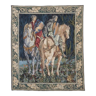 Knights of Camelot Loom Woven Tapestry - 125 X 107 Cm (4'1" X 3'6") - Requires Rod Size 3 For Sale