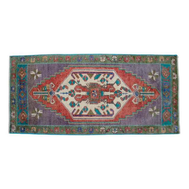 1970s 1970s Vintage Hand Knotted Small Rug For Sale - Image 5 of 9