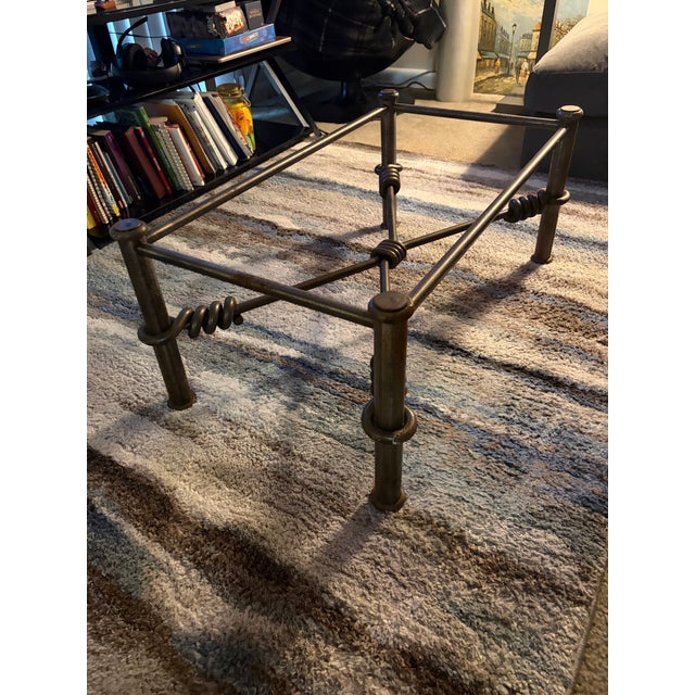 Vintage Giacometti Style Forged Iron Table Base For Sale - Image 4 of 7