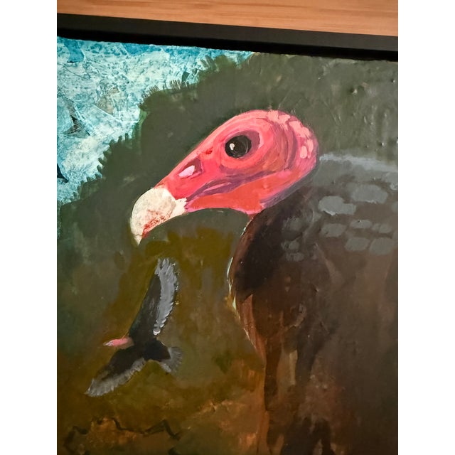 “Dead Skunk” Turkey Vulture Painting by LWren Walraven For Sale - Image 4 of 15