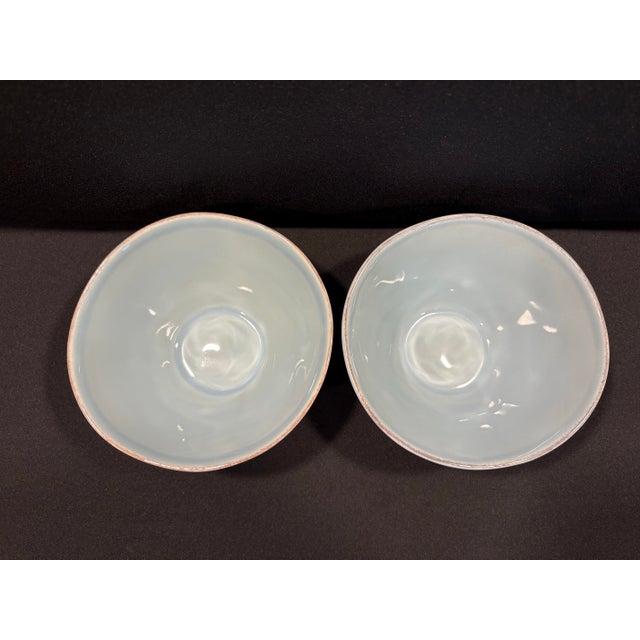 Contemporary Cereal Bowls in the Light Blue Marin Pattern From Crate and Barrel For Sale - Image 3 of 7