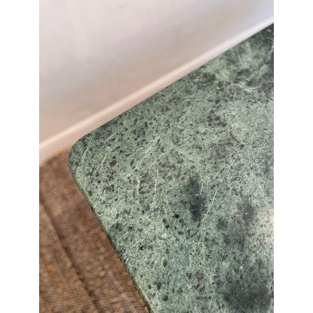 1970s Vintage Rainforest Green Marble Coffee Table For Sale - Image 10 of 11