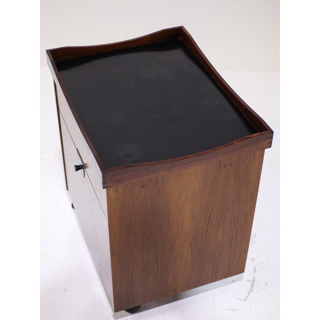 Bar Cart Serving Trolley with Tray in Rosewood, Denmark, 1960s For Sale - Image 16 of 18