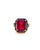 Bochic “Orient” Vintage Ruby & Diamond Cocktail Ring 18K Gold & Silver Natural Ruby - 14 Carat Natural Diamond - 1 Carat...
