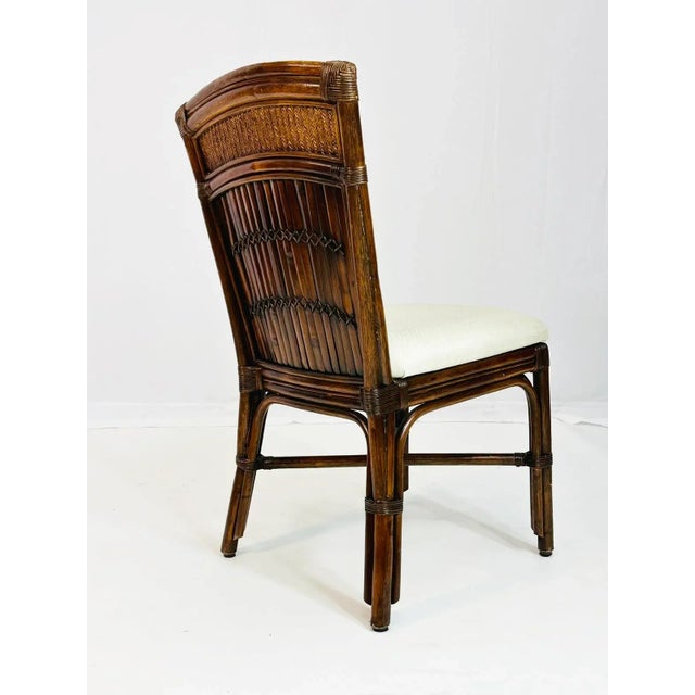 1980s Vintage Split Bamboo Desk & Matching Chair - Set of 2 For Sale - Image 11 of 12