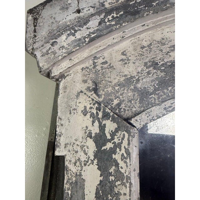 Metal Antique Dormer Window Mirror, Zinc, French Provincial Style For Sale - Image 7 of 10