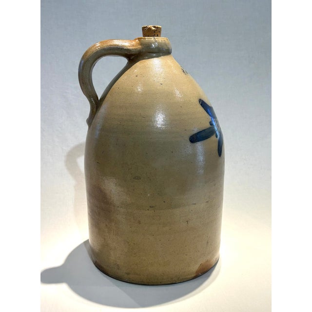 Beige Mid 19th Century Extremely Rare Has Original Cork 4-Gallon F. P. Goold Brantford Pottery Jug For Sale - Image 8 of 17