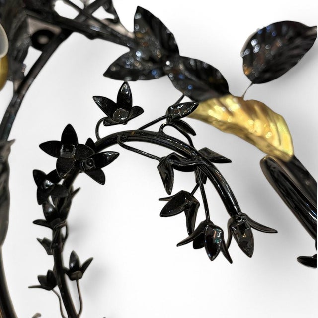 Black and Gold Vegetable Wall Lamp by Hans Kögl For Sale - Image 4 of 11