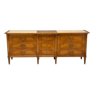 American of Martinsville, Walnut, Travertine, Sideboard, Usa, 1960s For Sale