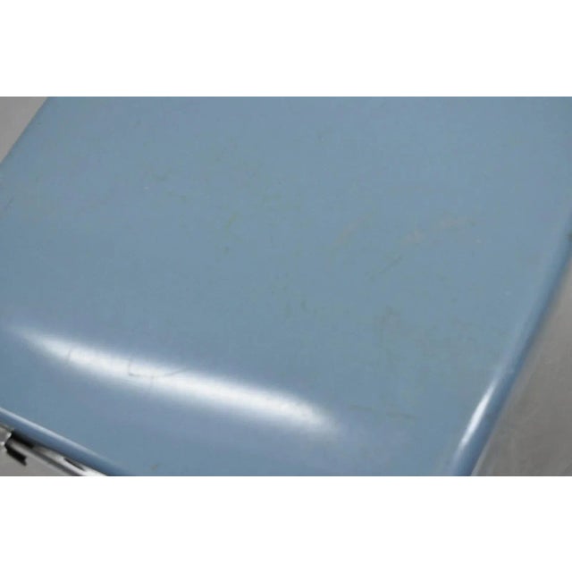 Blue Vintage Brother Webster Xl-747 Portable Typewriter Baby Blue With Metal Case For Sale - Image 8 of 12