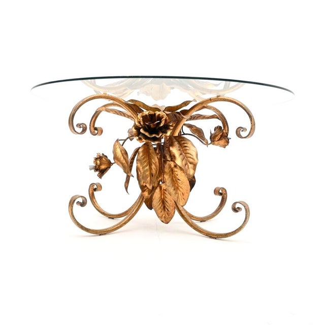 Vintage Gilt Metal Coffee Table by Hans Kogl, 1960 For Sale - Image 6 of 11