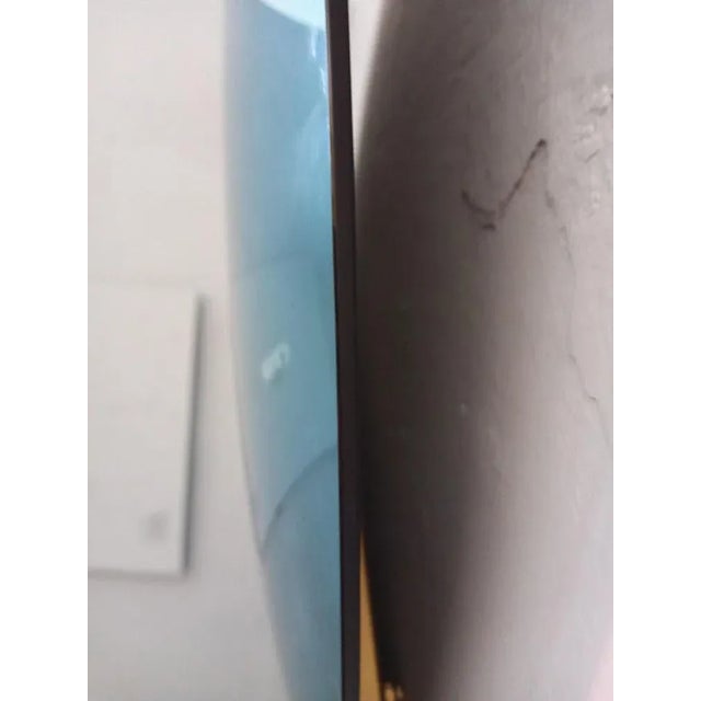 Convex Blue Mirror with Adjustable Iron Structure For Sale - Image 6 of 10