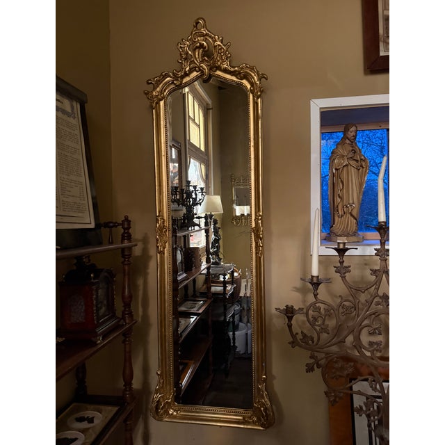High Gilded Crested Mirror For Sale - Image 6 of 8