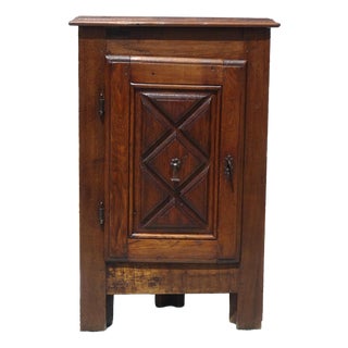 Antique Louis XIII Oak Corner Cabinet For Sale