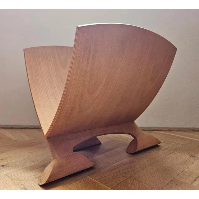 Mid-Century Wood Magazine Rack, 1970s For Sale - Image 4 of 15