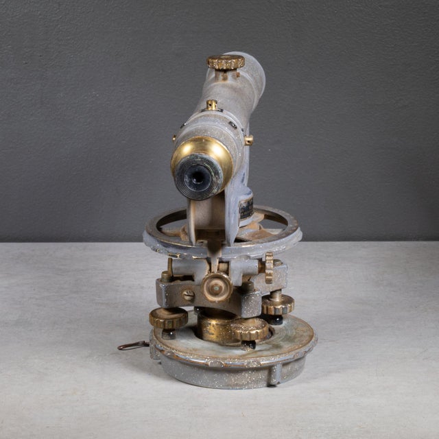 Vintage Transit Level Scope and Wooden Case c.1950 For Sale - Image 9 of 11