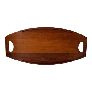 1960s Mid-Century Modern Dansk Designs Staved Teak Tray For Sale