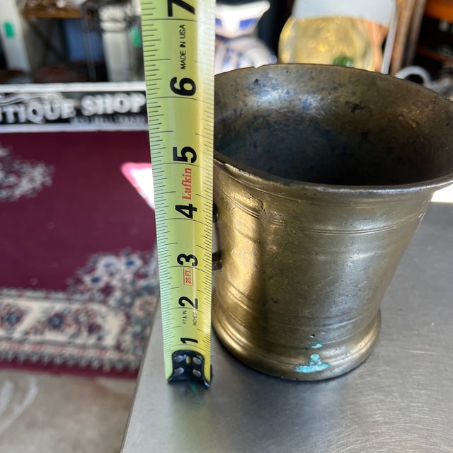 1970s Heavy Bronze Vintage Cup Style Catchall For Sale - Image 5 of 10