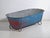 Blue Antique Galvanized Zinc Tub For Sale - Image 8 of 8