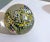 1960s Vintage Glass Paperweight Three Fluted Flowers Bursting With Colors For Sale - Image 5 of 5
