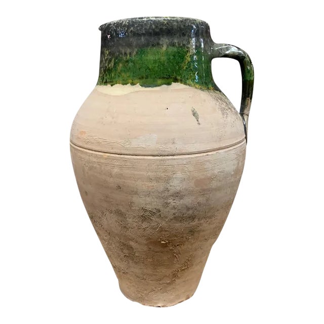 Vintage Turkish Terracotta Oil Jar For Sale