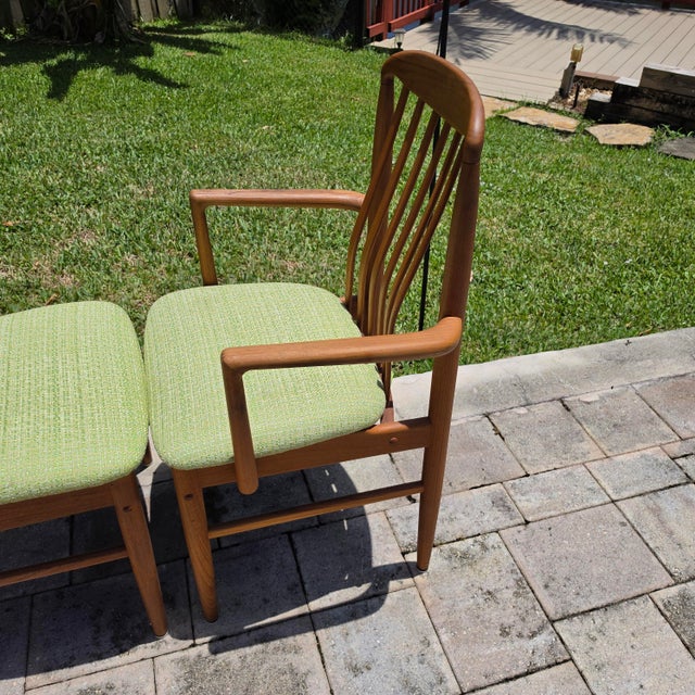 Vintage 1980s Benny Linden Solid Teak Sculptural Dining Chairs Set of 4 For Sale - Image 16 of 17