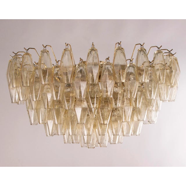 Mid-Century Modern Large Italian Flush Lamp in Murano Glass, 1990 For Sale - Image 3 of 9
