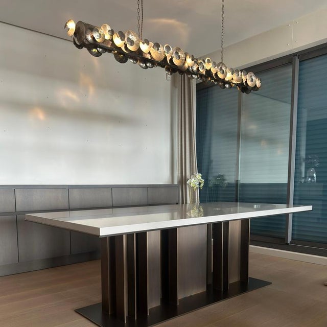 Linear Chandelier in Pewter, England, 2011 For Sale - Image 4 of 10