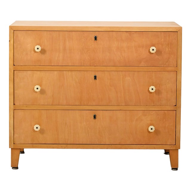 Scandinavian Elm Chest of Drawers, 1940s-1950s For Sale