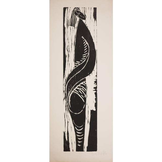 Paul Dierkes, Sculptural Female Figure, 1955, Woodcut on Paper For Sale - Image 6 of 6