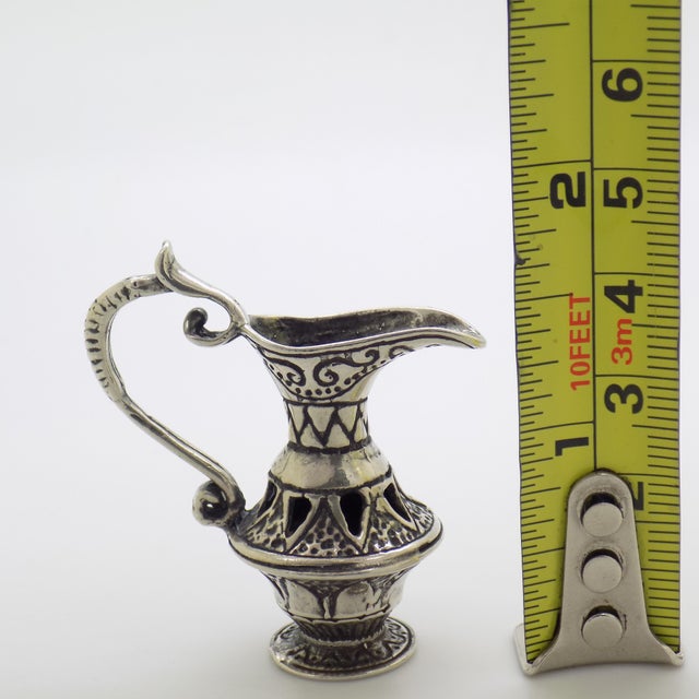 Vintage Italian Handmade Genuine Silver Elixir Bottle Caraf Figurine Miniature Sculpture, Made in Tuscany (Arezzo) For Sale - Image 12 of 12
