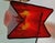 2004 Signed Blenko Tangerine Medium "Paper Bag" Art Glass Vase - Model 8813m For Sale - Image 6 of 6