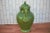 Shabby Chic Vintage Ceramic Green Amphora Shaped Vase With Lid For Sale - Image 3 of 10