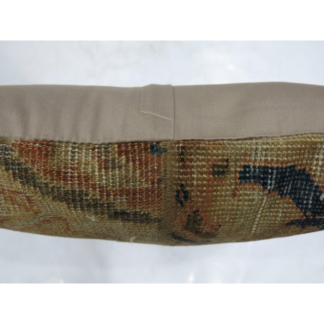 Peach Khaki Antique Sultanabad Pillow For Sale - Image 4 of 5