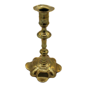 Circa 1740-60 English George II Period Brass Candlestick