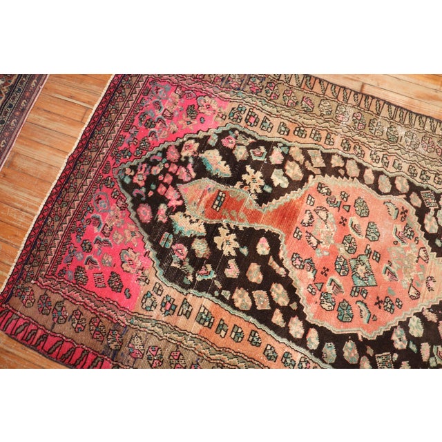 Vintage Wonky Persian Accent Rug - 3'9" x 6'5" For Sale In New York - Image 6 of 8