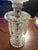 Vintage 1950s Hollywood Regency Boudoir Lamp Pair With Frosted Embossed Glass Shades & Prism Accents For Sale - Image 9 of 12
