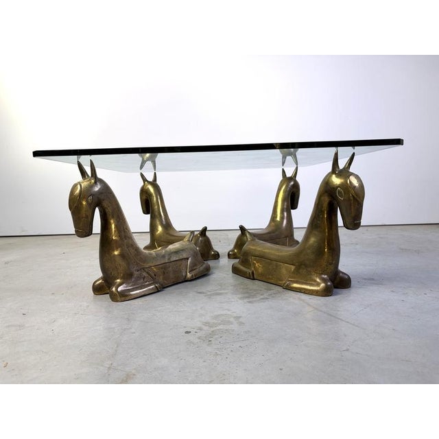 Vintage Brass Foal Coffee Table, 1970 For Sale - Image 10 of 12