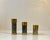 Black Mid-Century Natural Stone and Brass Candleholders from Saulo Norway, 1960s, Set of 3 For Sale - Image 8 of 8