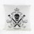 Vintage-Inspired Skull and Crossbones Pillow With Crowned Emblem For Sale - Image 11 of 11