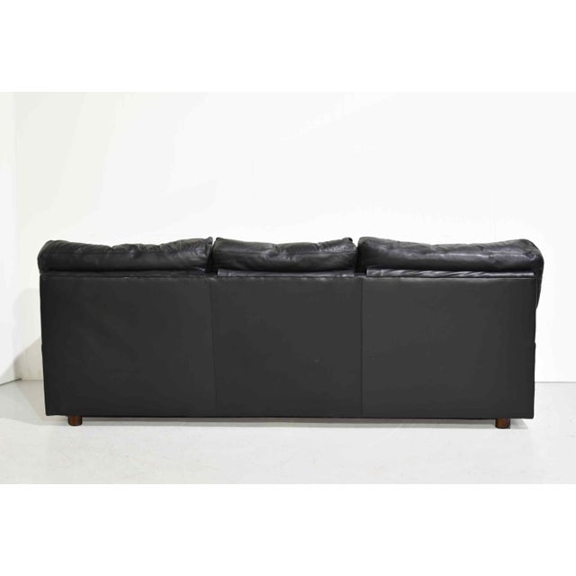 Black Vintage Black Leather 3 Seater Sofa by Hancock and Moore For Sale - Image 8 of 12