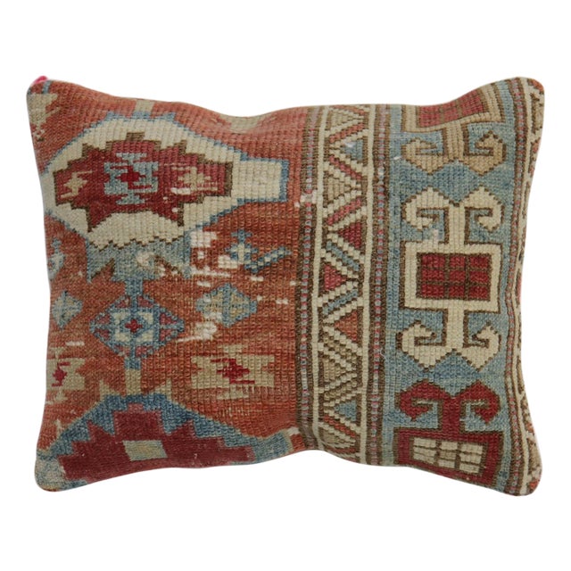 Caucasian Rug Rustic Pillow For Sale