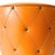 Vintage Pouf in Orange Faux Leather, 1960s For Sale - Image 3 of 9