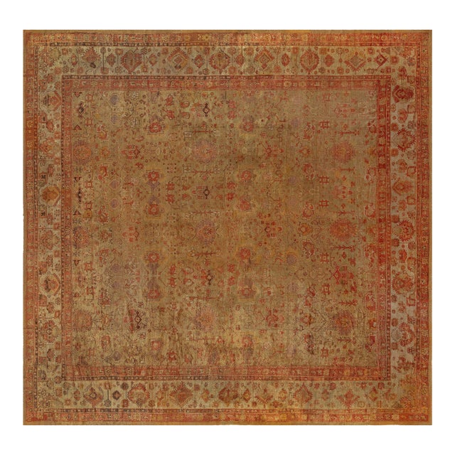 Antique Turkish Oushak Rug For Sale