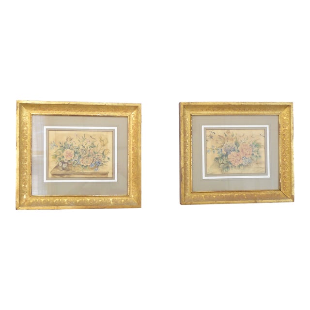 19th Century English Watercolors - A Pair For Sale