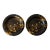 19th-Century Gilt Lacquer Chinoiserie Gaming Plates / Coasters, a Pair For Sale