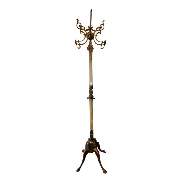 Coat Stand in Bronze and Onyx, 1890s For Sale